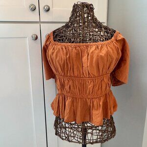 Free People | Phoebe Top | Toffee Trail Rust | Size Large (NWOT)